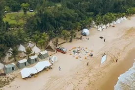 一顶帐篷支起了“诗和远方”，天涯海角“露营热”持续火爆图片