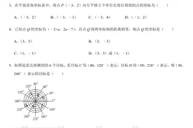 平面直角坐标系章节单元检测（含答案）图片