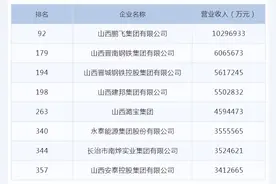 中国民企500强，山西8家上榜！鹏飞集团营收破千亿再进百强图片