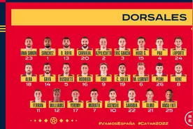 西班牙公布世界杯号码：莫拉塔7号 加维9号图片