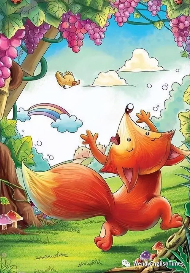 英文讲寓言故事--狐狸和葡萄 The Fox and The Grapes