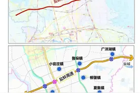 江苏省规划中盐城至盱眙（苏皖界）高速公路的线路走向图片