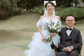 张家界轮椅小伙迎娶美丽新娘，邀近百残友来当“伴郎伴娘”图片