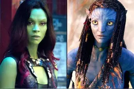 《阿凡达》的女主纳威公主跟漫威宇宙里的卡魔拉竟然是同一个演员图片