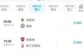 欧洲五大联赛8月12日起回归图片