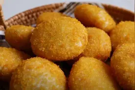 早餐店炸糕卖得好，原来只需1个独特做法，脆皮空心，不开裂塌陷图片