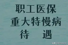 职工医保的门诊慢性病重大疾病及特殊疾病都有哪些待遇如何申办？图片