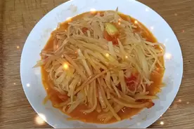 番茄土豆丝制作过程图片