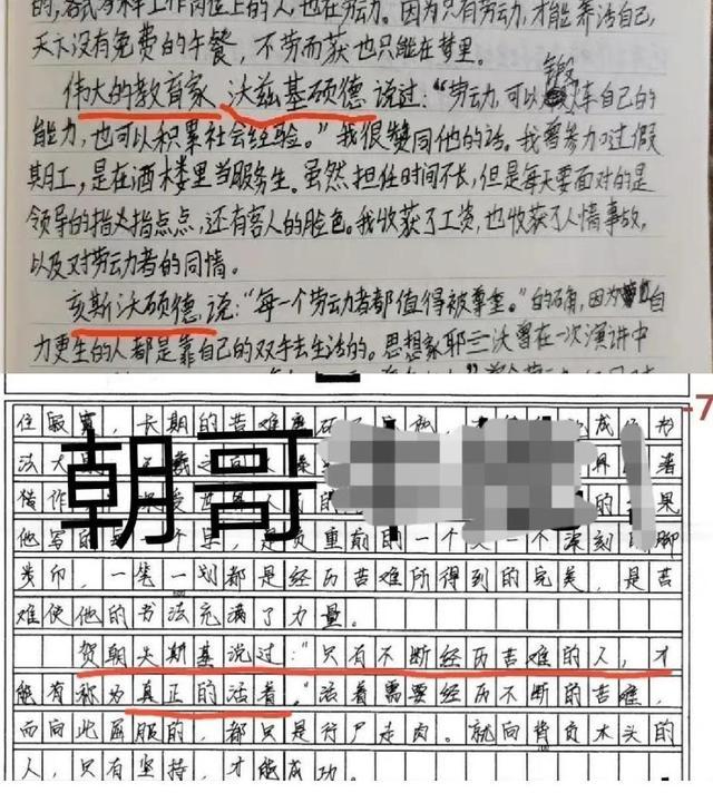 “沃斯基硕德”、“贺朝夫斯基”，为了提分，自创名人名言可还行