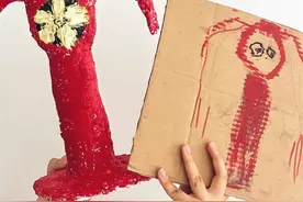 “抄袭”女儿画作走红，父亲回应图片