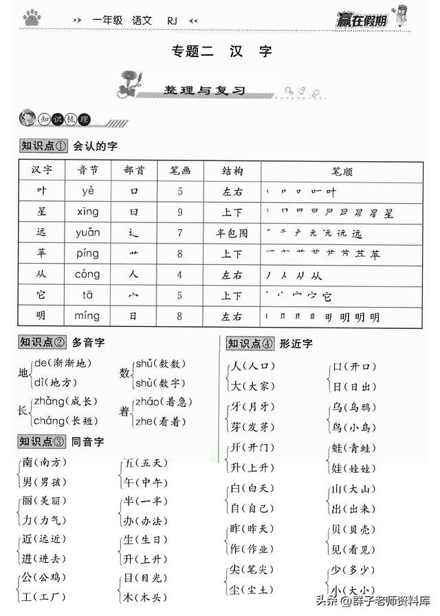 一年级语文《赢在假期衔接优化训练》附答案共63页