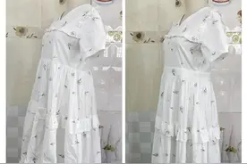 连衣裙短了怎么加长？从下摆取布增长图片