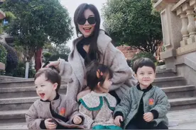 她，30岁未婚生下混血儿3胞胎，独自带娃活得漂亮图片