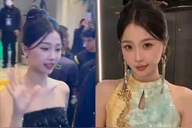 甜妹脸御姐身材，虞书欣太辣了，连换2套中式战袍，惊艳泰国粉丝图片