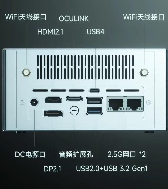 极夜官宣DeskOne T2迷你主机：三盘位双网口双USB4单OCuLink