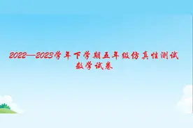 2022—2023学年下学期五年级仿真性测试数学试卷（二）图片
