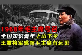 1968年毛主席号召，全国知识青年下乡，王震将军感叹毛主席有远见图片