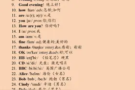 七年级上册单词表（含音标） 建议收藏图片