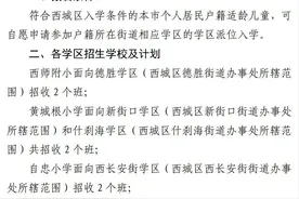北京市西城区发布2024年小学学区派位计划图片