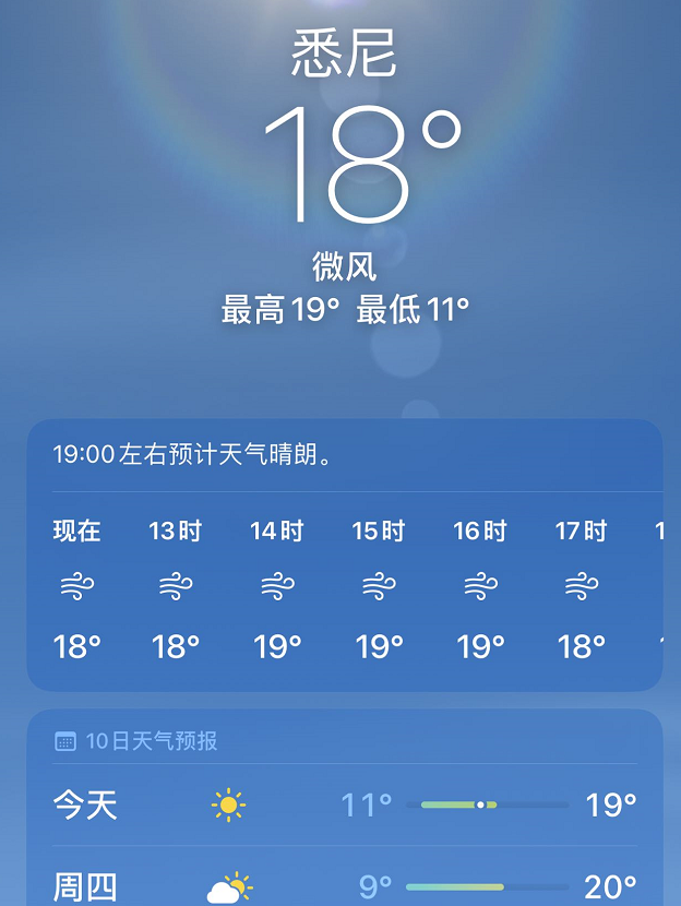 悉尼冬天温度多少度