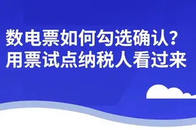 数电票如何勾选确认？用票试点纳税人看过来图片