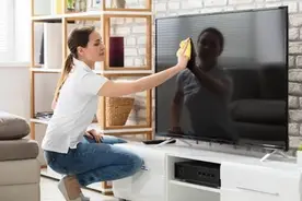 电视屏幕脏了千万别用水擦，电器城老板教我一招，擦的干净不落灰图片