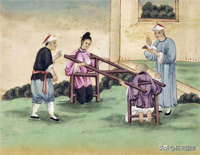 西班牙画家笔下的晚清酷刑，35幅彩图形象逼真，令人惊叹