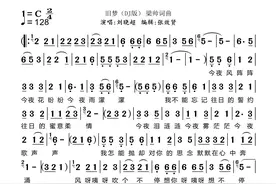 旧梦（DJ版）简谱图片