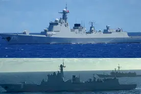 052驱逐舰干得漂亮！高雄外对峙台军成功舰，钓鱼岛拦住日舰去路图片