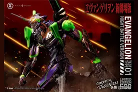 潮趣《新世纪福音战士》EVA初号机夜间战斗版全身雕像 10周年纪念图片
