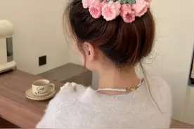 钩针图解：铃兰花发圈图片