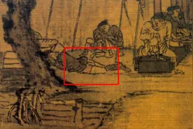 清明上河图放大100倍，发现一尴尬场景：树下睡觉的男子在干嘛？图片