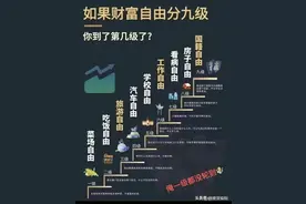 财富自由分九级，你的经济级别是几级？我只想钓鱼自由😂图片