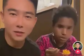 “起猛了，看见部落原始人在中国直播间带货了”图片