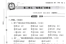 考点梳理诊断卷二年级下册语文第二单元 附答案图片