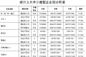 2022年大中小微型企业划分标准图片