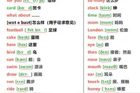 小学英语3-6年级下册单词汇总图片