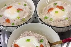 肉沫山药炖蛋，这样做营养好吃有健康，家里小朋友很喜欢图片