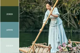 《梦华录》配色太可了！色卡这样制作古风十足图片