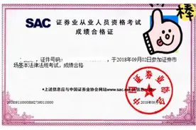 证券从业资格证——证券行业的准入证图片