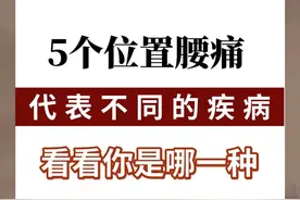 5个位置腰痛代表不同的疾病，看看你是哪一种！图片