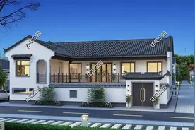 18×14米带架空层的中式农家小院，能防潮能储物，造价仅需20多万图片