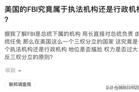 美国的FBI究竟属于执法机构还是行政机构？图片