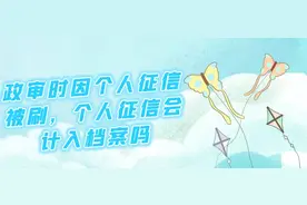 政审时会因个人征信被刷吗，个人征信会计入档案吗图片