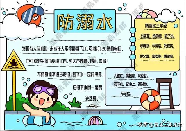 防溺水手抄报精选100张(收藏备用)