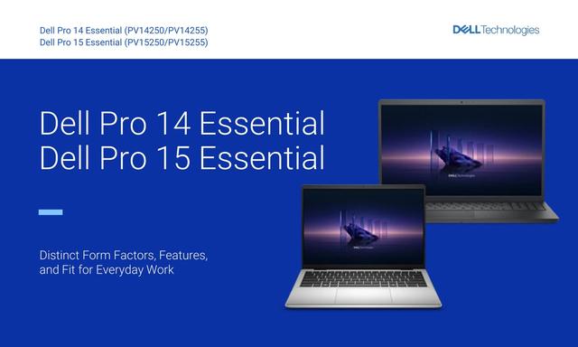 戴尔推Pro 14 Essential商务本：面向SMB，可选14.0" /15.6"