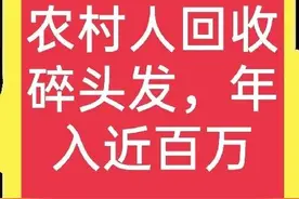 农村真人真事：有人回收碎头发，创造出年入近百万的高收入图片