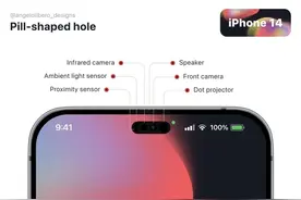 iPhone 14系列最新爆料：刘海消除了，但又没有完全消除图片