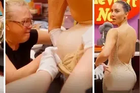 卡戴珊狂瘦30斤晒体检报告翻车：这是把隆胸假体给露出来了？图片