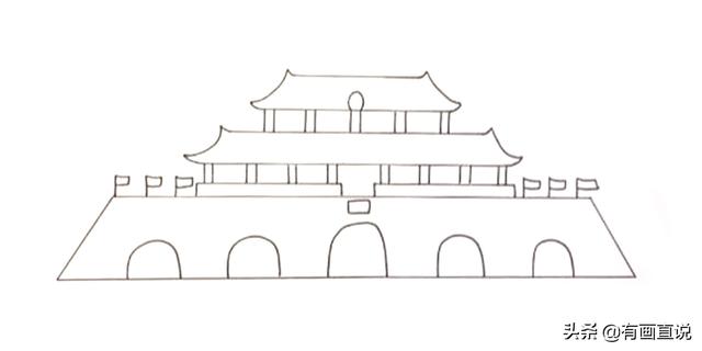 儿童画教程|国庆节主题绘画《美丽的北京天安门》(怎么画国庆节的画才